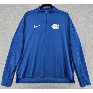Nike Florida Gators Mens XL Blue 1/4 Zip Pullover Long Sleeve Dri Fit Blue Golf